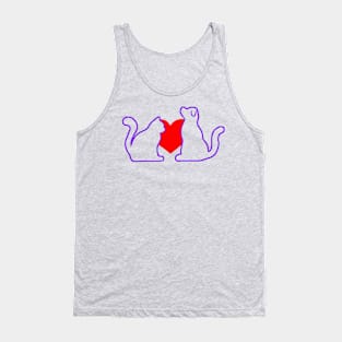 Cat and Dog Lover Tank Top